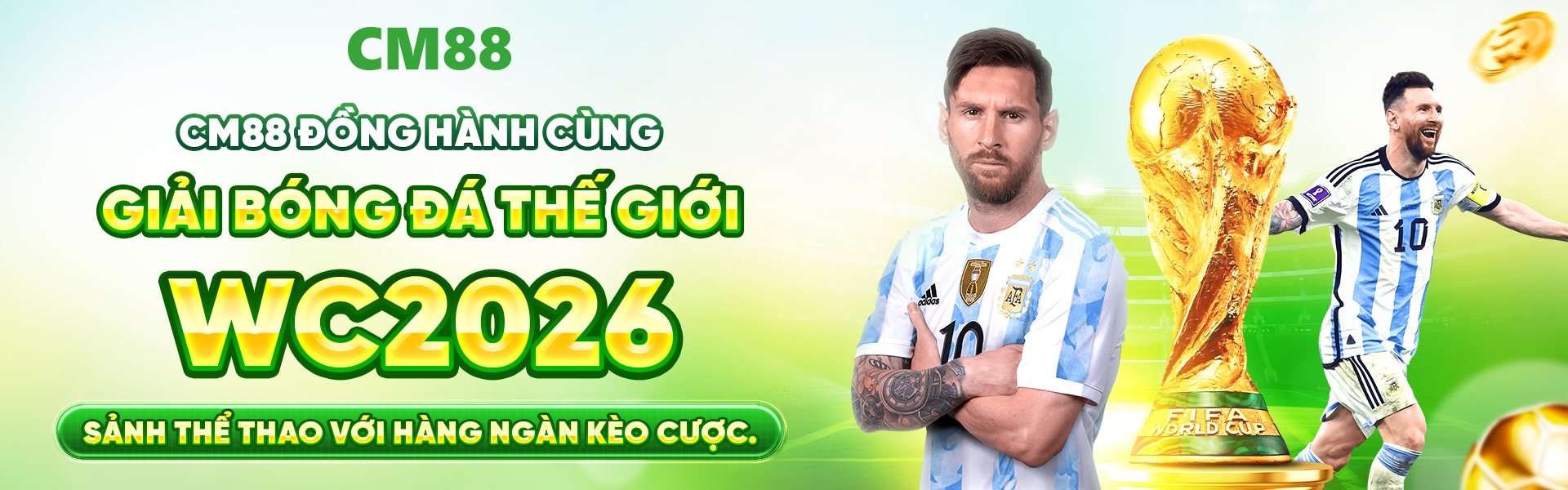 Theo dõi World Cup 2026 trên CM88 với sảnh thể thao sôi động và nhiều kèo cược nổi bật.
